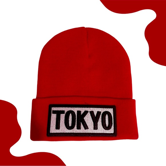 TOKYO - BEANIE -RED SALE SALE SALE - Picture 1 of 4
